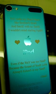 engraving on ipod touch processed with laser sandblast engraving on ...
