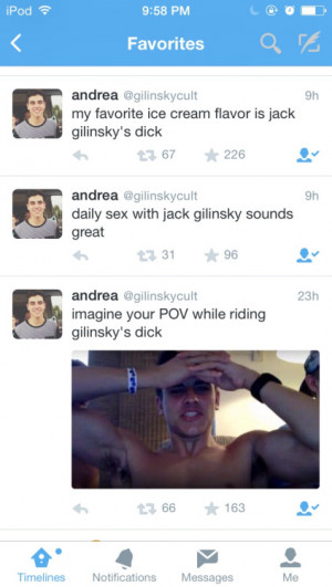 So… I was on Jack Gilinsky’s favorites… yo