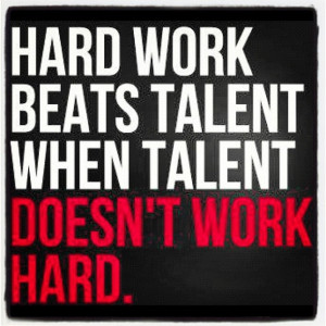 Hard Work Beats Talent When Talent Doesn’t Work Hard