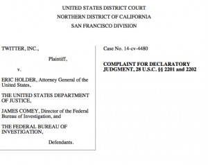 The lawsuit has been filed because Twitter strongly believes they have ...