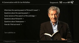 Click here: A conversation with Sir Ian McKellen .