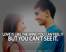 Love Quotes - Love is like the wind