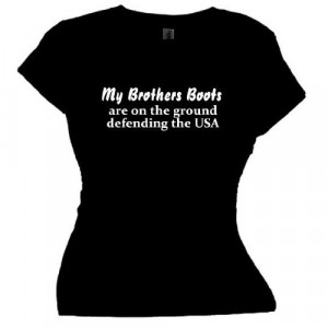 Fdt Womens Military Ss T-Shirt-Brothers Boots On Ground Defending Usa ...