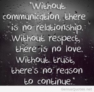 Without communication quote