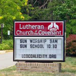 Church Sign for Lutheran Church Of The Covenant - Photo #2396