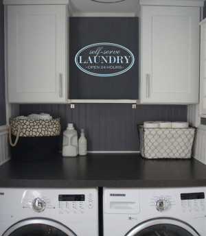 Laundry Room Wall Decal Quote - Home Wall Decals - Self Serve Laundry ...