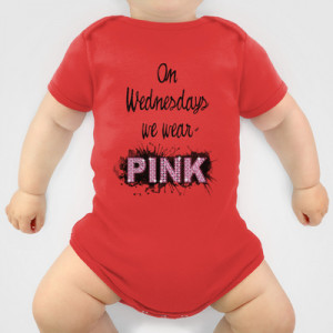 On Wednesdays We Wear Pink - Quote from the movie Mean Girls Onesie