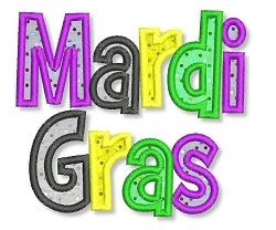 Mardi Gras Words 2 Styles | Words and Phrases | Machine Embroidery ...