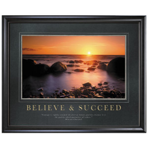 Believe & Succeed Motivational Poster