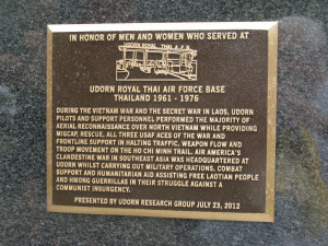 It was placed and dedicated a couple of weeks ago. The air base at ...