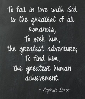 Fall in love with God