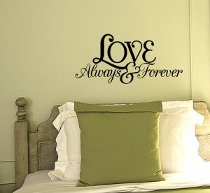 Love-Always-and-Forever-Vinyl-Quote-Wall-Decal-Love-Couple-Family-Gift ...