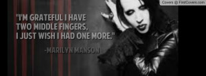 Marilyn Manson Quote Profile Facebook Covers