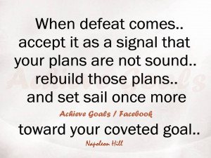 When defeat comes..