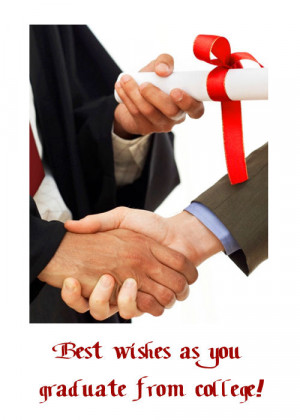 Ecard for college graduate with handshake and wishes for free: best ...