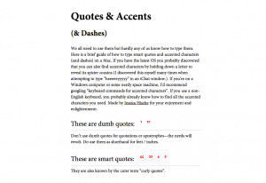 Quotes & Accents: A Quick Guide