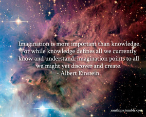 albert einstein, imagination, knowledge, quote