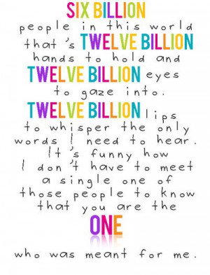 Six Billion People In This World