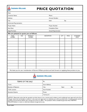 Sales Quote Forms by nch20345