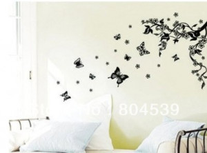 removable recycling wall sticker decals black tree..quotes and sayings ...