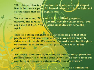 Marianne Williamson on why we should shine