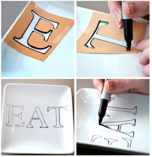 DIY Sharpie Plates