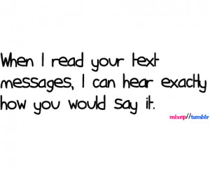 When I read your text messages,