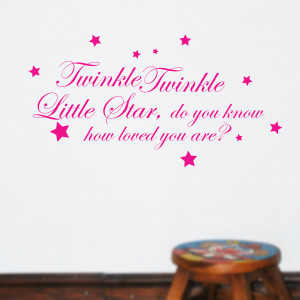 Details about TWINKLE TWINKLE LITTLE STAR Kids Wall Quotes Words Wall ...
