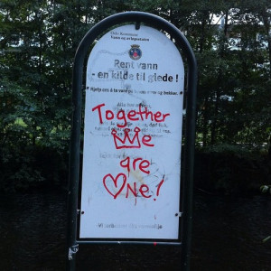 Together we are one. #graffiti #message #quote (Taken with Instagram )
