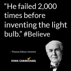 Thomas Edison Light Bulb Quote