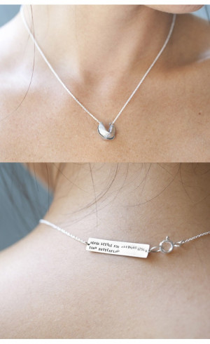 fortune cookie necklace
