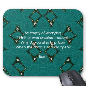 Rumi Inspirational quote With Tribal Design Mouse Pad