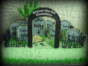 Beyond The Hill Cemetery Cake