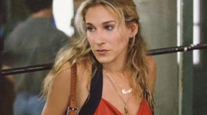 Carrie Bradshaw in leather halter by House of Field