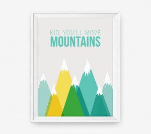SALE 20 OFF Kid You'll Move Mountains Dr. Seuss von loopzart