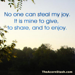 No one can steal my joy - Affirmation