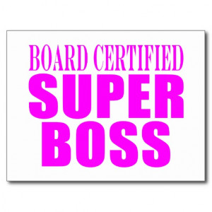 cool_pink_gifts_for_bosses_super_boss_post_card ...
