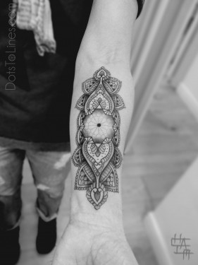 ... around my forearm quote tattoo!! Forearm tattoo by Dots to Lines