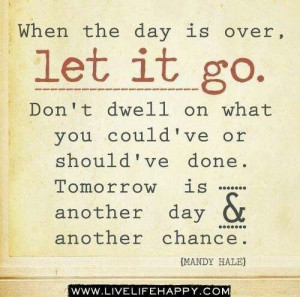 Let go and let God handle it.