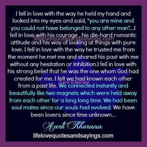 We Are Lovers From Our Past Lives..