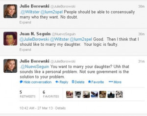 ... over gay marriage opponents needing. to do more than thump the bible