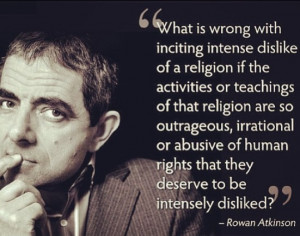 What is wrong with inciting intense dislike of a religion if the ...