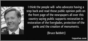 - who advocate having a step back and read those public opinion polls ...