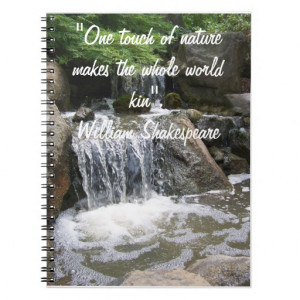 Waterfall Notebook With Nature Quote
