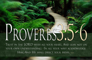 Bible Verses Trust GOD Proverbs 3:5-6 Landscape Christian HD Wallpaper