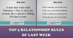 Every week we publish “Relationship Rules” on our Facebook Fan ...