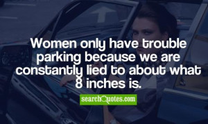 Women only have trouble parking because we are constantly lied to ...