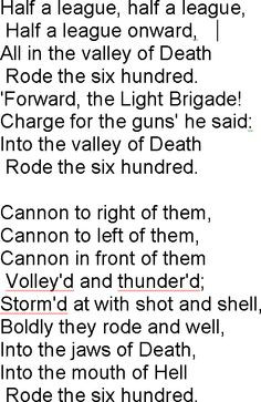 The Charge of the Light Brigade. Alfred, Lord Tennyson #poem #poetry ...