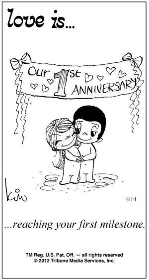 Love Is ... Comic Strip by Kim Casali (April 14, 2012)