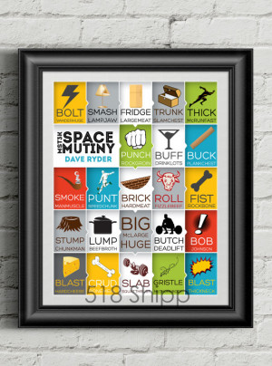 MST3K Space Mutiny - Dave Ryder Names - Art Print Wall Decor ...